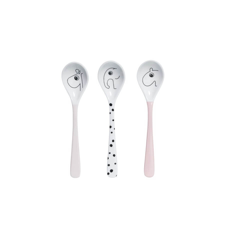 Baby Weaning Spoons - Pack of 3 - Light Pink