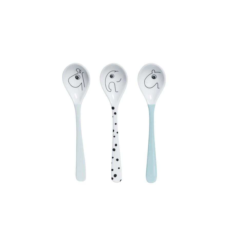 Baby Weaning Spoons - Pack of 3 - Light Blue