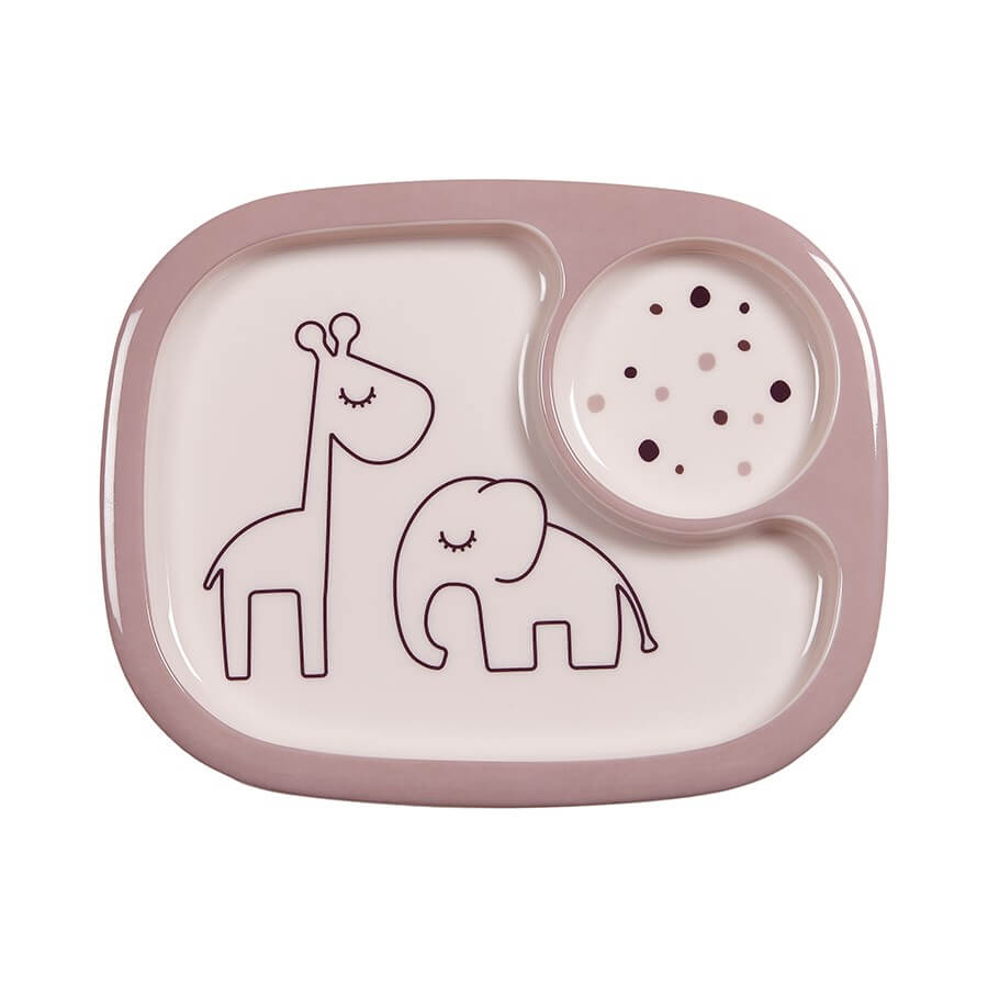 Yummy mini compartment plate Dreamy dots - Powder