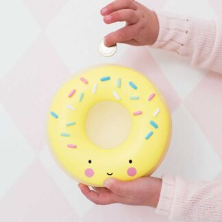 Money box: Donut - yellow