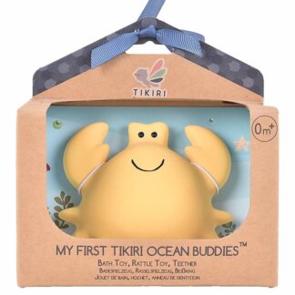 Crab - Natural Rubber Baby Rattle & Bath Toy